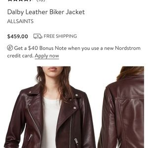 Dalby Leather Biker Jacket
ALLSAINTS